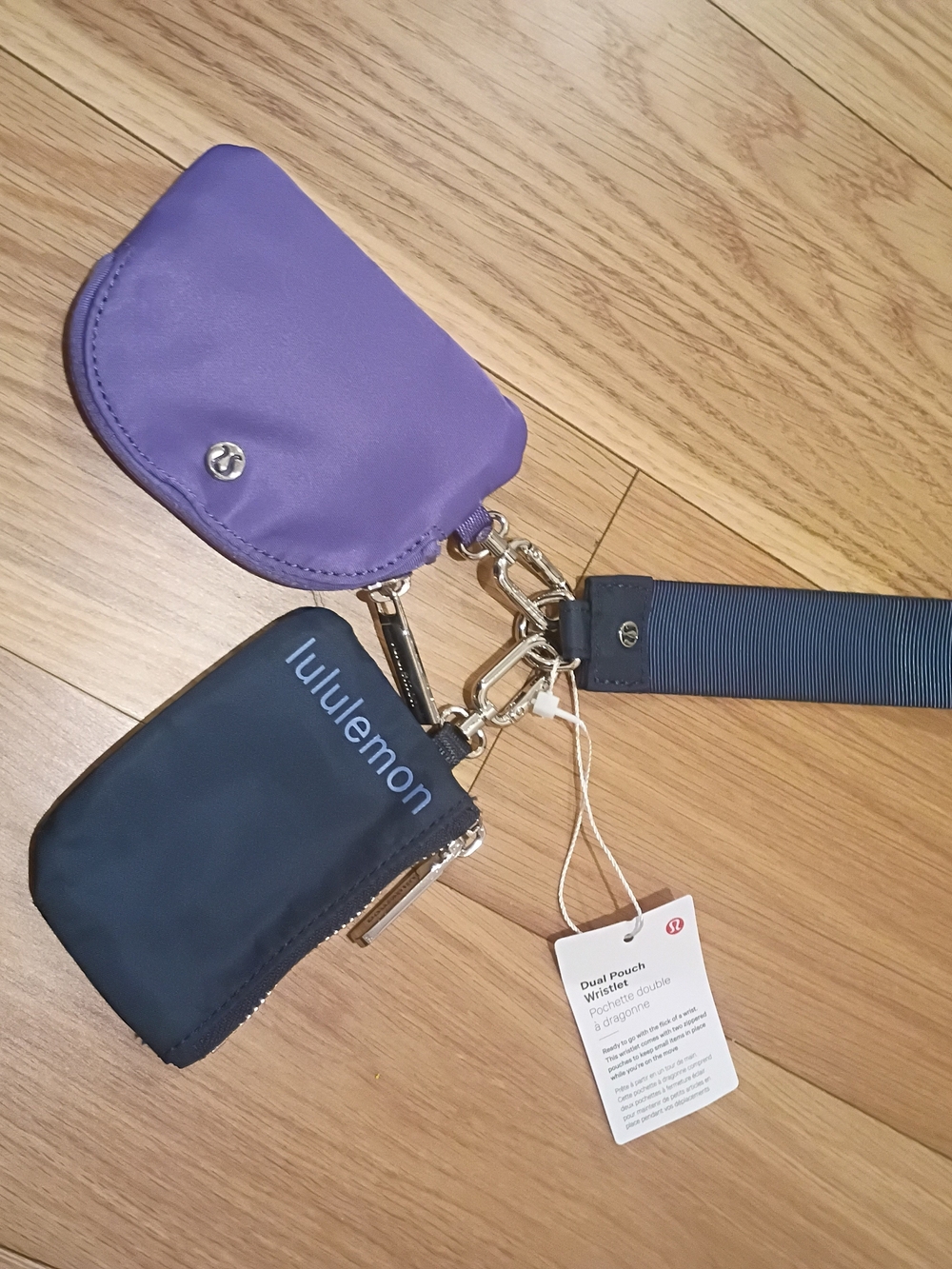 lululemon athletica Dual-Pouch Wristlet in Purple and Navy Blue